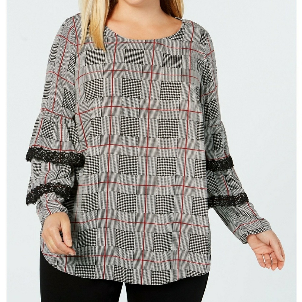 🆕➕ Alfani 💜 Ruffle Sleeves Top